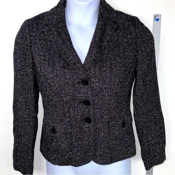 Ann Taylor Women’s Blazer Tweed Knit Jacket Sz 6 - Picture 2 of 8